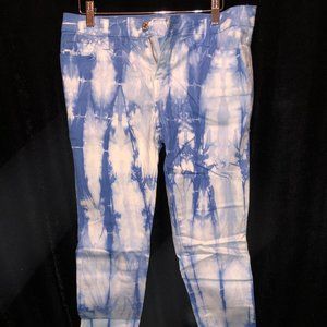 Bleu Jeans Los Angeles NEW Blue White Skinny Jeans Size 11 Women, Size 30 Men